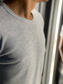 CAMISA CANELADA CINZA