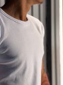 CAMISA CANELADA BRANCA