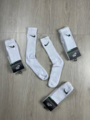 MEIA NK SWOOSH BRANCA BORDADA