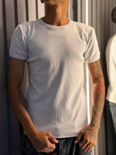 CAMISA CANELADA BRANCA
