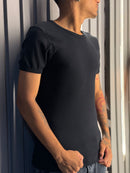 CAMISA CANELADA PRETA