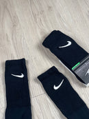 MEIA NK SWOOSH PRETA BORDADA
