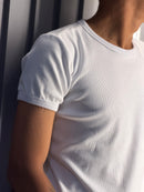 CAMISA CANELADA BRANCA