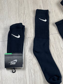 MEIA NK SWOOSH PRETA BORDADA