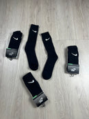 MEIA NK SWOOSH PRETA BORDADA